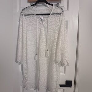 Swimsuits For All White Crochet Cover-Up